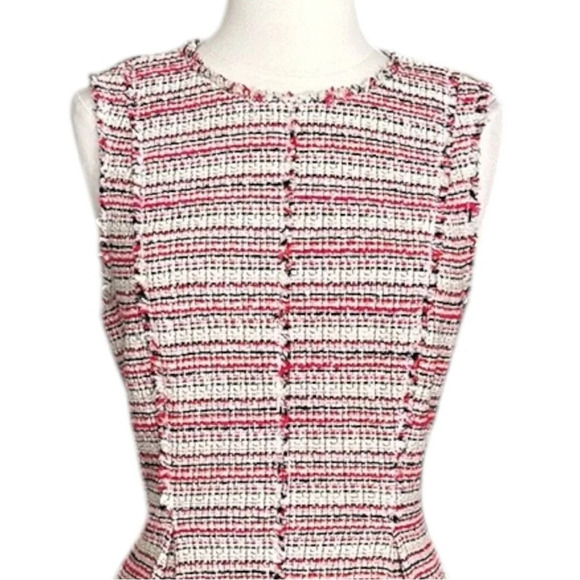 REBECCA TAYLOR Optic Tweed Dress Modern Classic Preppy Career Old Money, Size 8 - Picture 4 of 16